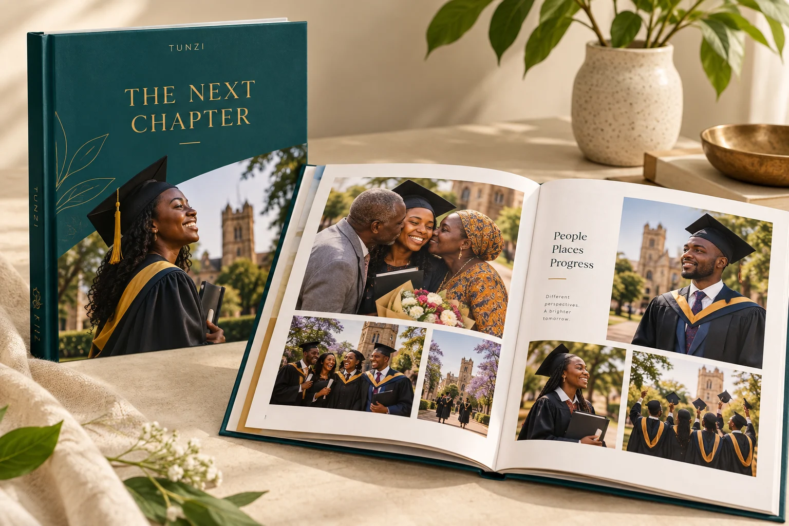 Illustrative graduation photobooks concept