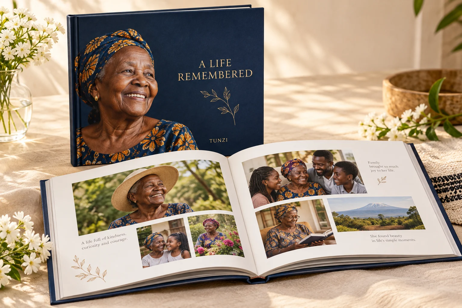 Illustrative memorial photobooks concept