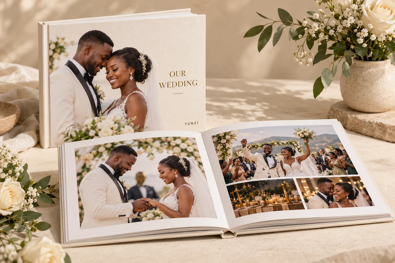 Illustrative wedding albums concept